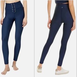 WeWoreWhat Revolve Women’s Lace-Up High Waist Navy Blue Leggings Size M NWT